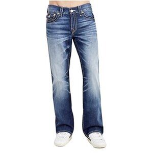True Religion Men's True Indigo Mid-Rise Classic Denim Bootcut Flap Jeans Sz 28